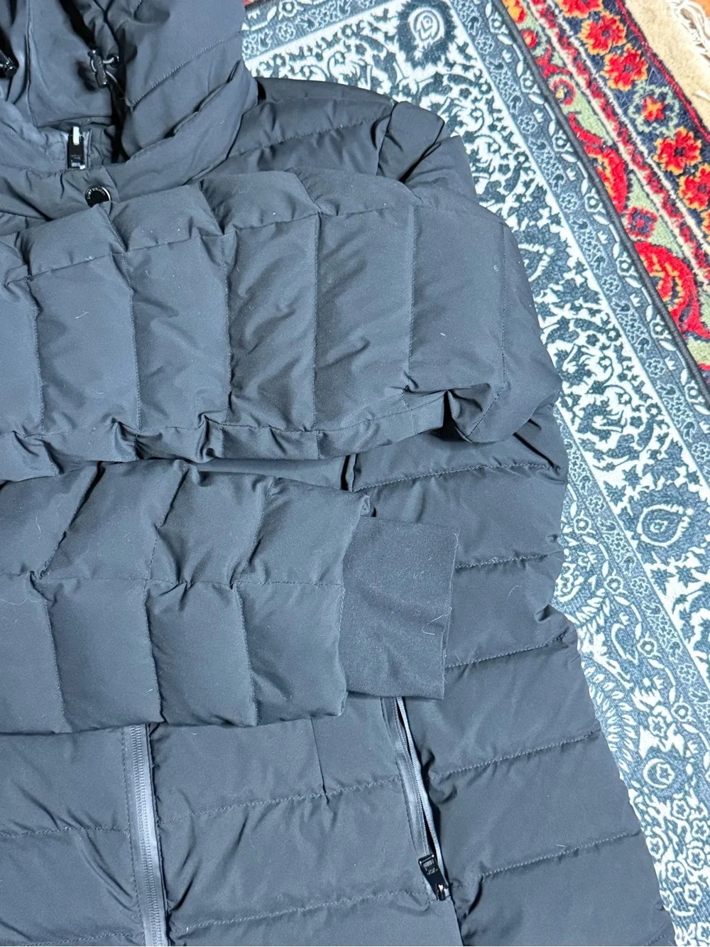 Michael Kors Black Hooded Quilted Puffer Jacket